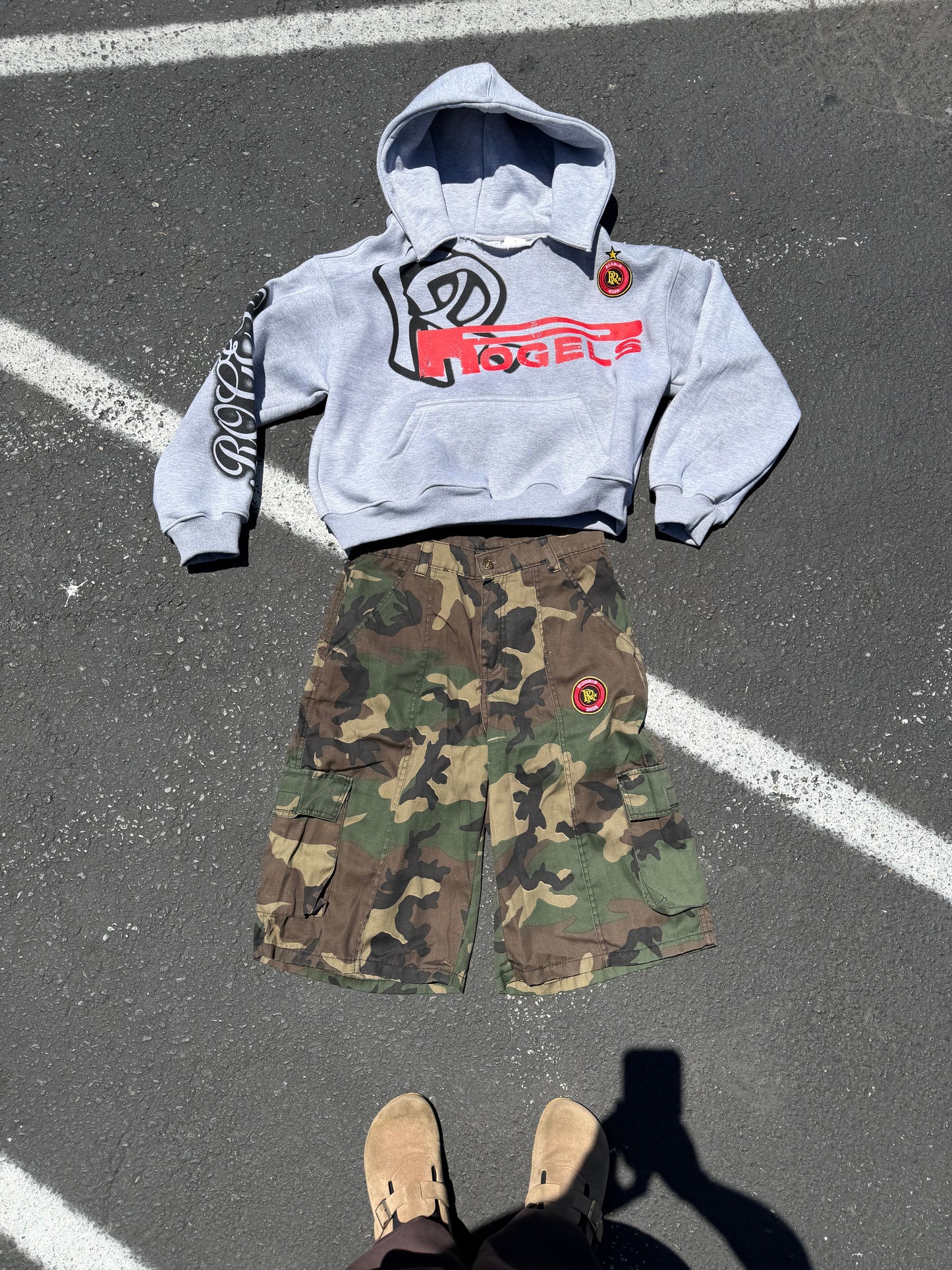 Army patch shorts