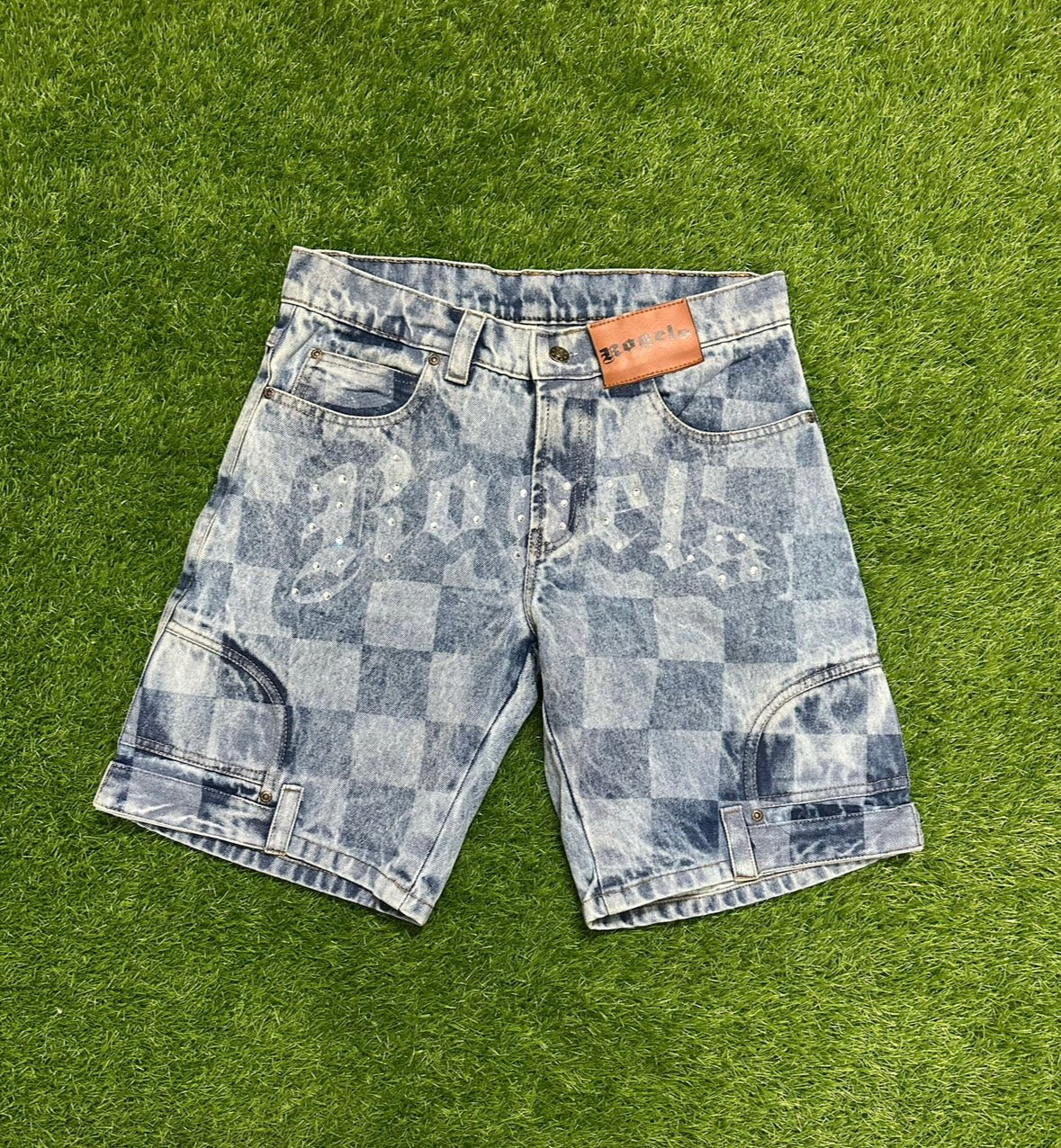Denim signature shorts