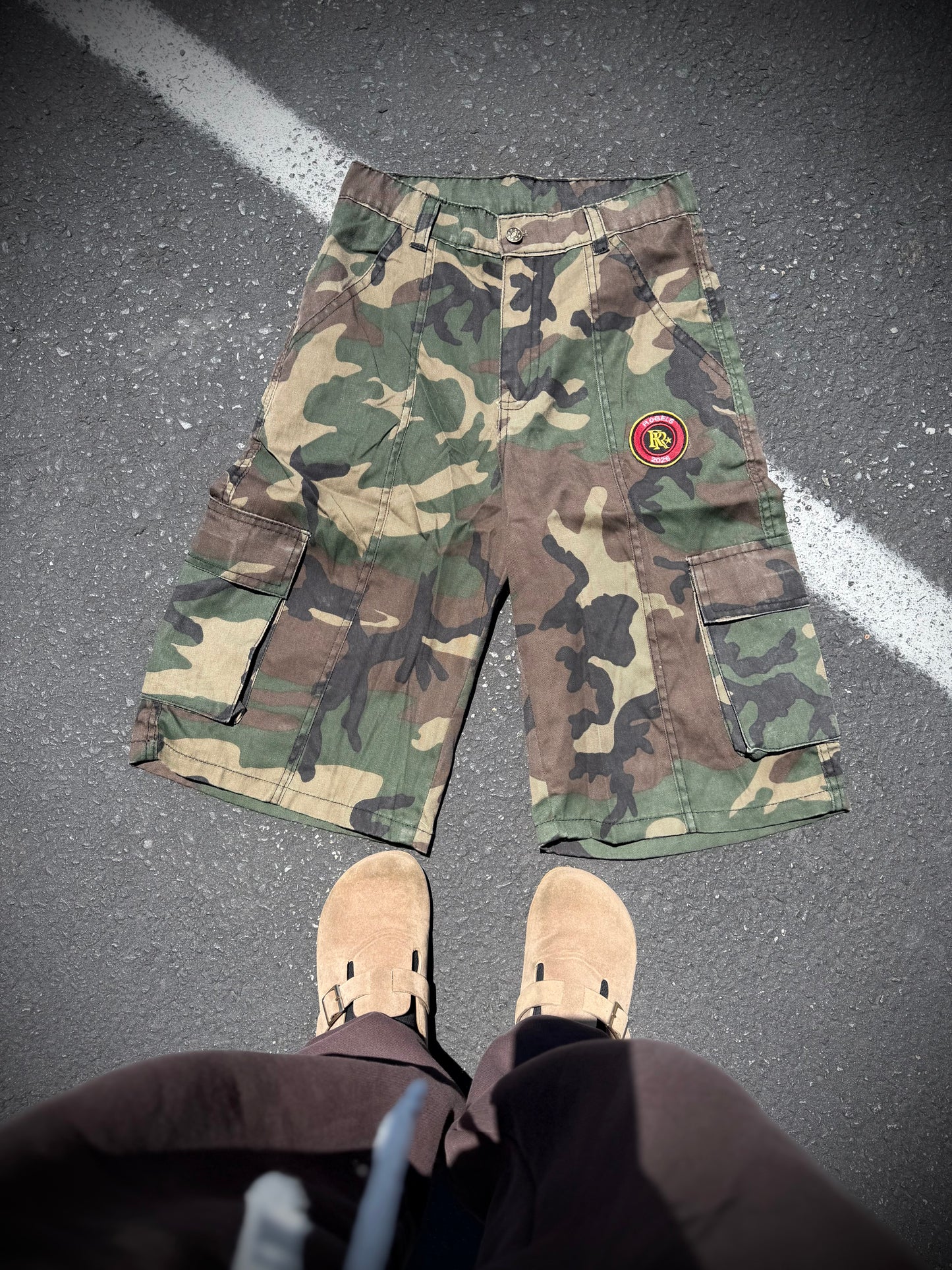 Army patch shorts